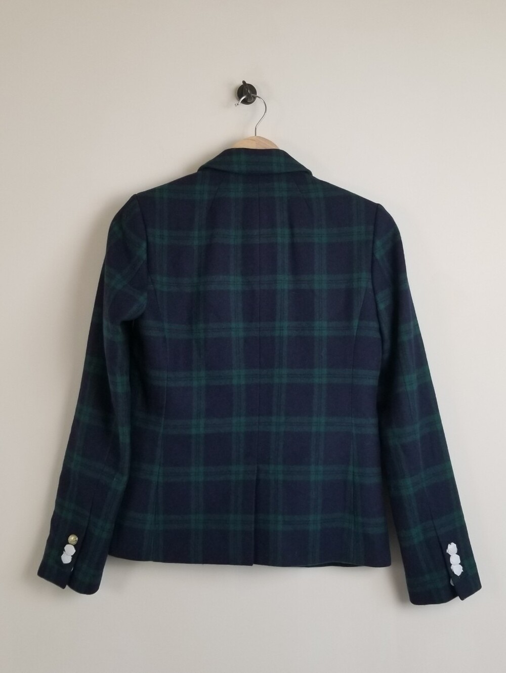 J Crew Wool Blend Plaid Schoolboy Blazer Size 0 NWT - Picture 3 of 9
